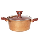 Batterie de Cuisine 25 Pièces Granite Golden House Effet Cuivre