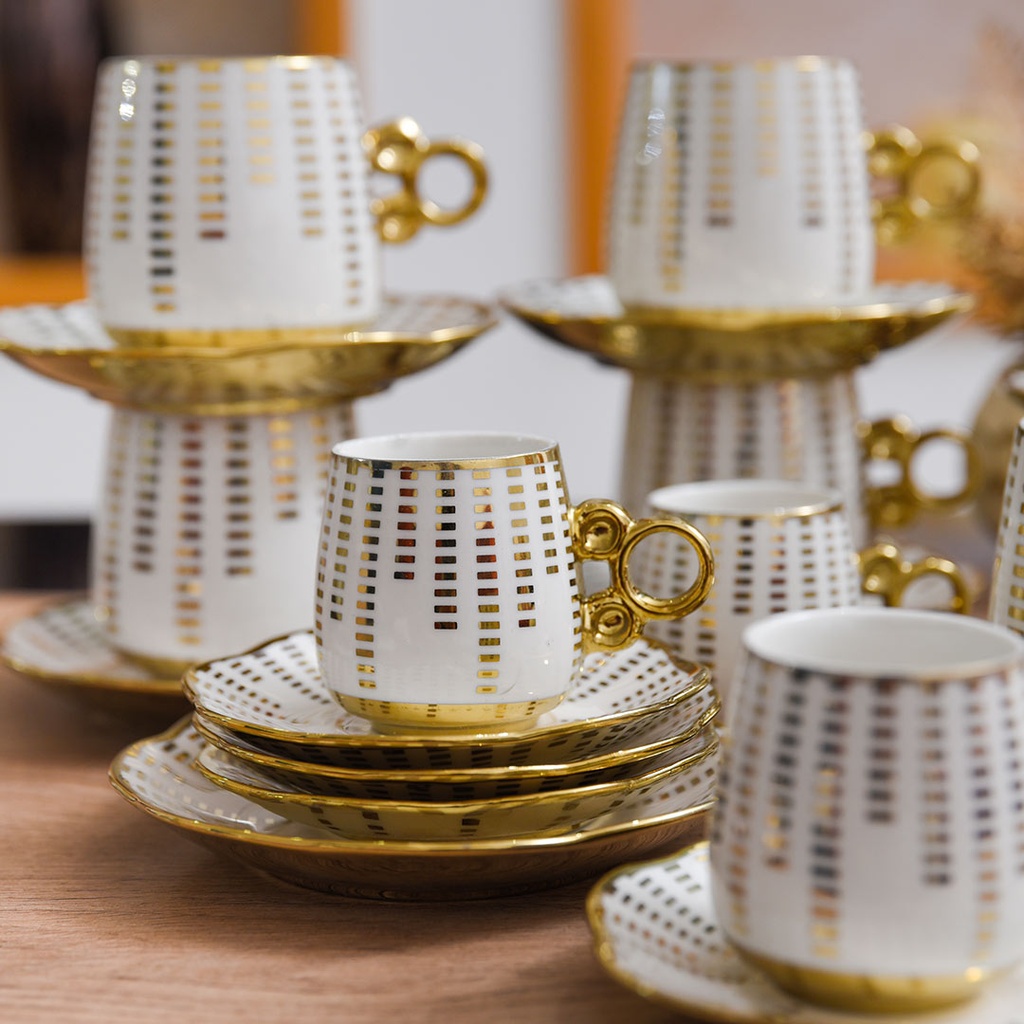 Service 24 Pieces café et café au lait Motif Tiré