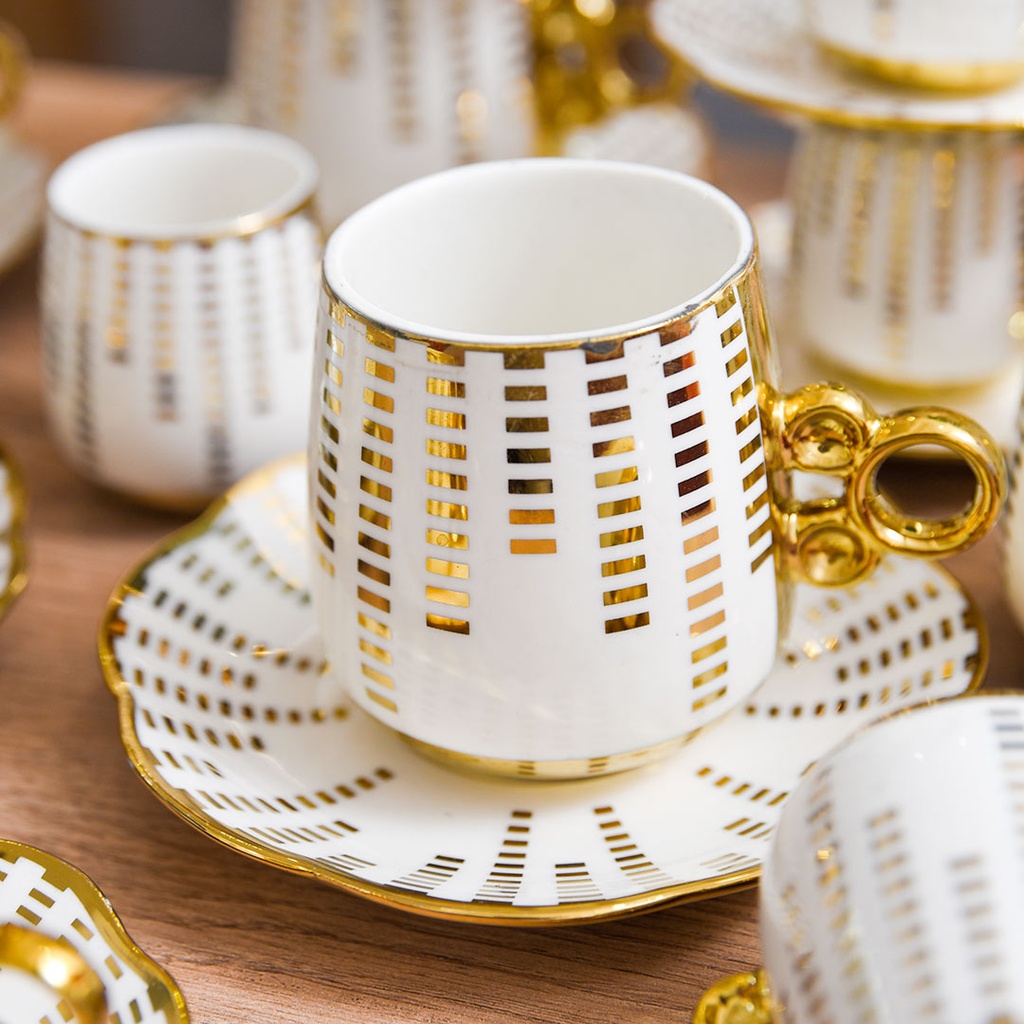 Service 24 Pieces café et café au lait Motif Tiré