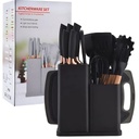 Set D'ustensiles De Cuisine 19 Pièces En Silicone - Noir