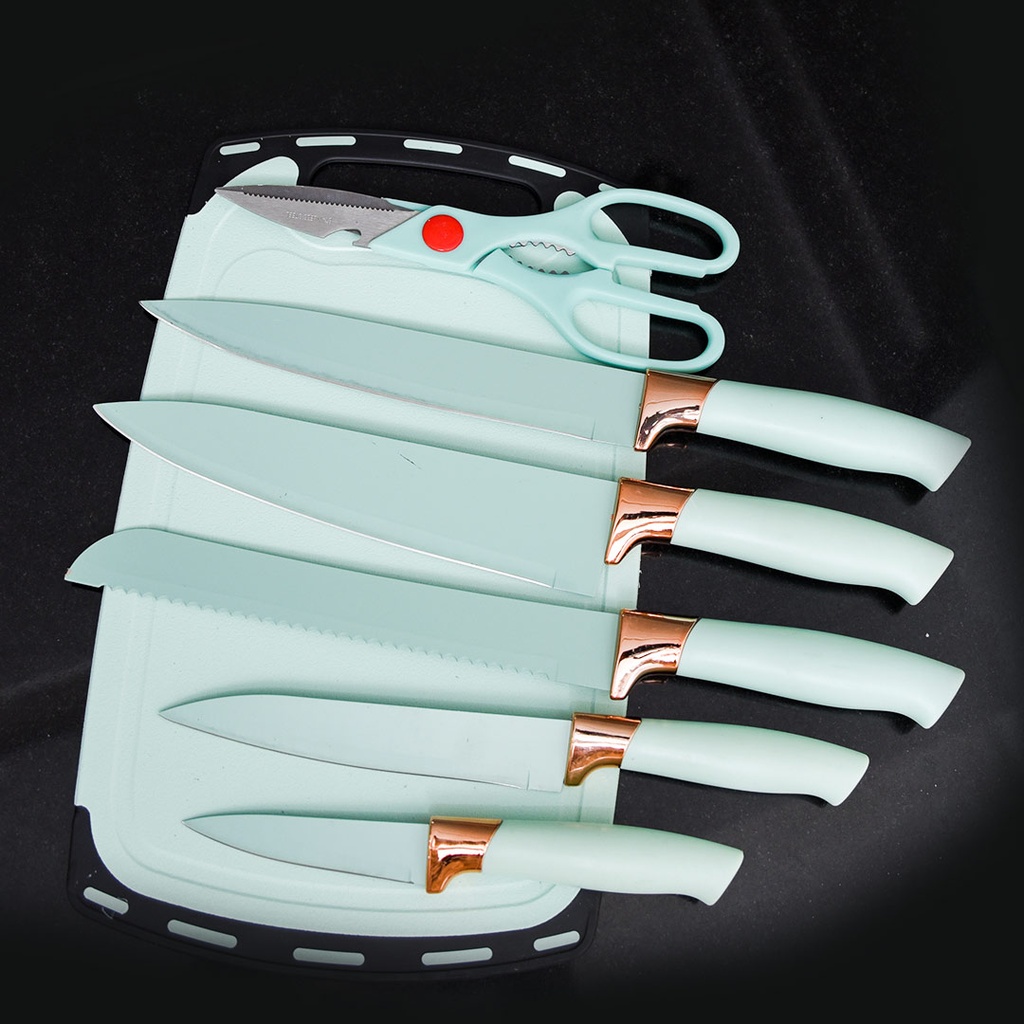 Set D'ustensiles De Cuisine 19 Pièces En Silicone - Vert d'eau