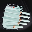 Set D'ustensiles De Cuisine 19 Pièces En Silicone - Vert d'eau