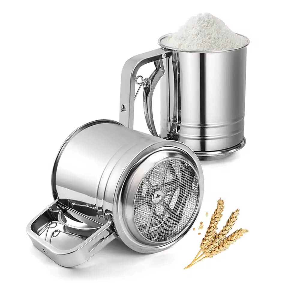 Tamis à farine manuel en acier inoxydable Petit modél