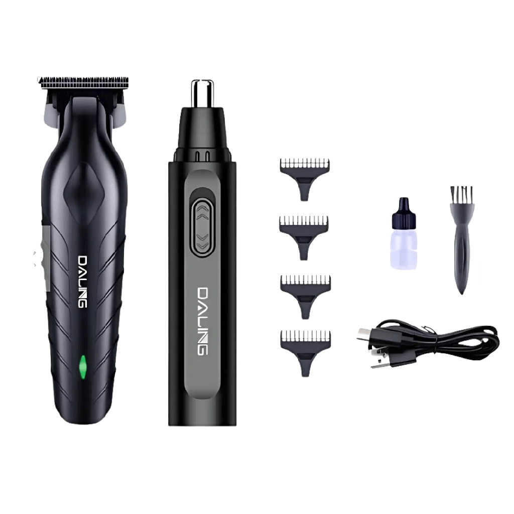Tondeuse Cheveux et à Poils de Nez Daling Rechargable Professionnel 5W Noir