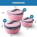 Ensemble de 4 Boites Isotherme Pinnacle Rose