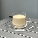 Lot de 6 Tasses et Sous Tasses City Glass 22Cl