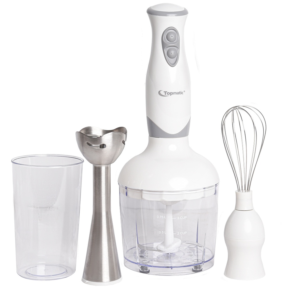 Kit Mixeur Plongeant Topmatic 300W Blanc