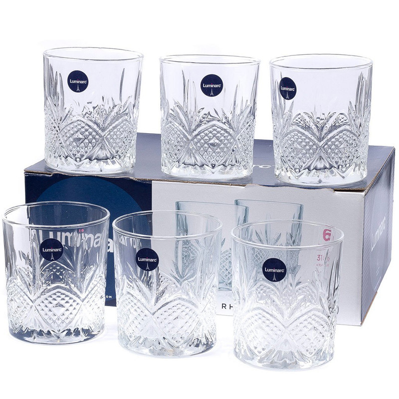 Lot De 6  Verres Luminarc RHODES 31 cl