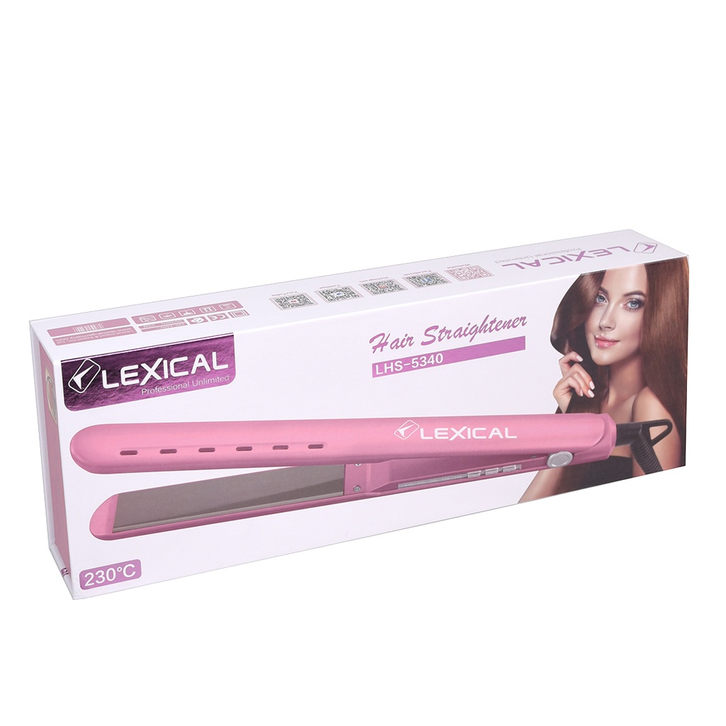 Plaque Cheveux Lexical 230°C Rose 45W