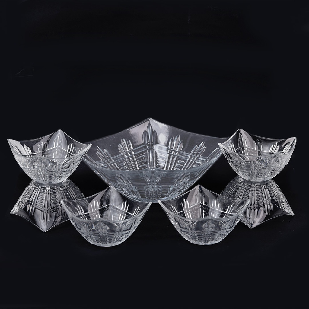 Lot de 7 Bols Carré Azur Glass Iris