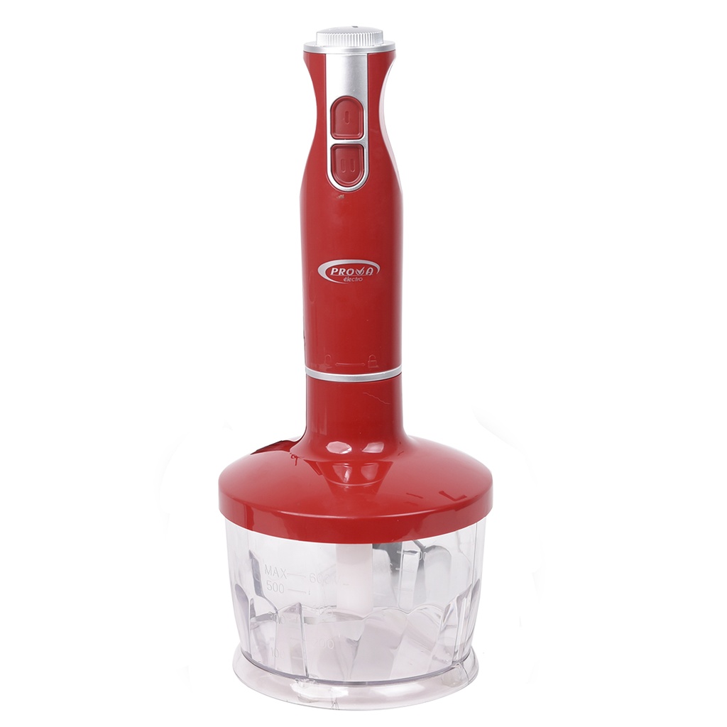 Mixeur Plongeant 4en1 Prova Rouge 600W