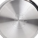 Sauteuse avec couvercle Inox Lines 26Cm Rouge