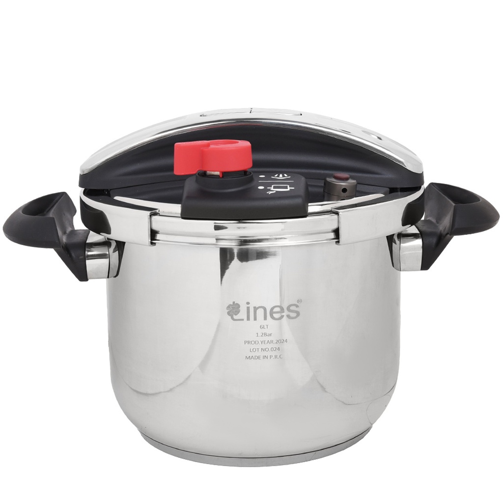 Ensemble de 6 pièces Inox Lines Cocotte 6 L et couscoussier 4 L Rouge