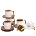 Service En Porcelaine16 Pièces avec Support Blanc Thomas