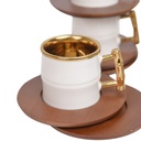 Service En Porcelaine16 Pièces avec Support Blanc Thomas