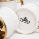 Service En Porcelaine16 Pièces avec Support Blanc Thomas