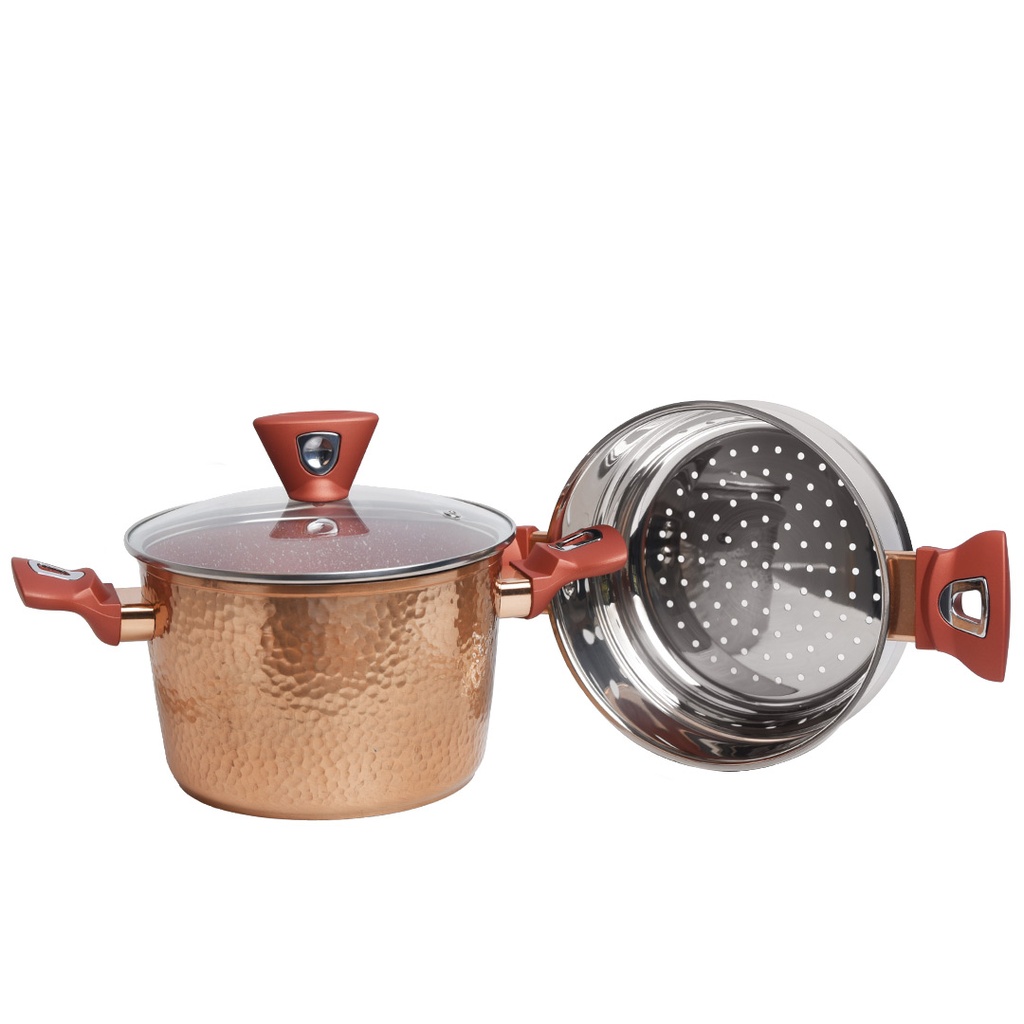 Couscoussier inox et Granite Baroly 20 cm - Effet Cuivre