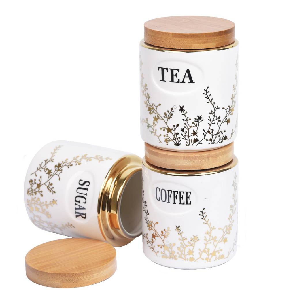 Porte Epices En Porcelaine Golden House 8 pièces 