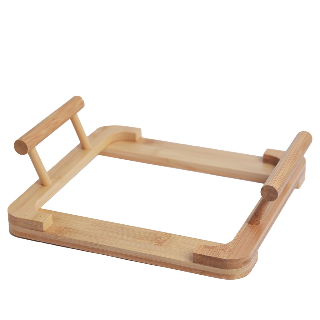 Saladier En Porcelaine Avec Support En Bois 