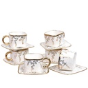 Service a Café En Porcelaine 16 pièces Avec Support Bougie 