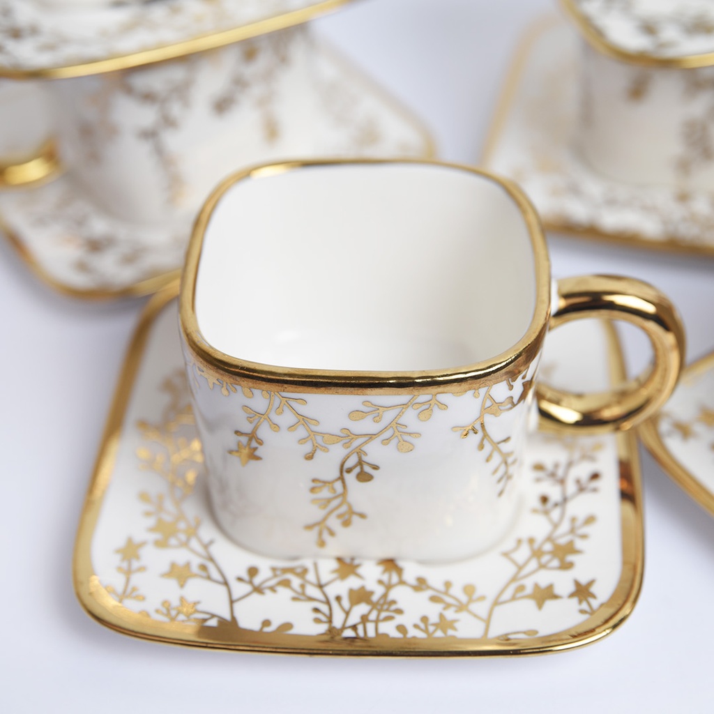 Service a Café En Porcelaine 16 pièces Avec Support Bougie 