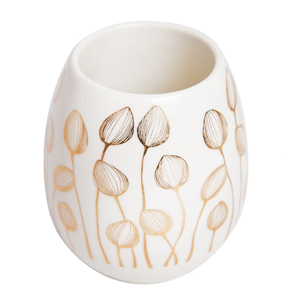 Accessoires de salle de bain en céramique Cercle Motif Fleur