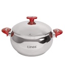 Batterie de Cuisine Inox Lines 10 Pièces Rouge 
