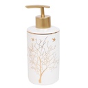 Accessoires de salle de bain en céramique Rond Blanc Motif Arbre