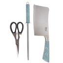 Ensemble 8 Pièces Couteaux Bàss avec Support Tournant Vert d'Eau