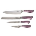 Ensemble 8 Pièces Couteaux Bàss avec Support Tournant Rouge Bourdeau