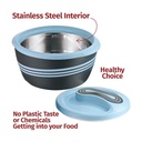 Lot De 4 Thermos Alimentaire Isotherme Pinnacle 0,5/1/2/2,5 L Bleu