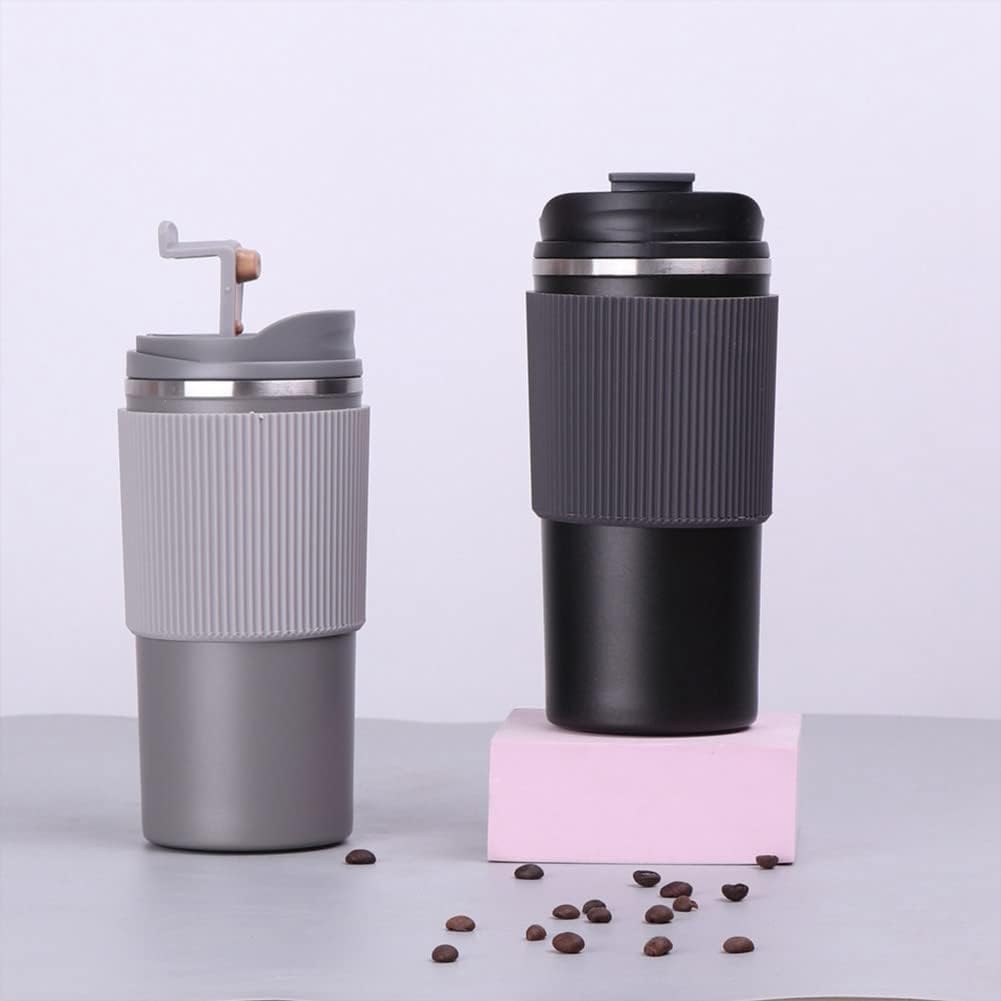 Thermos En acier Inoxydable Avec Bande Noir 450ml