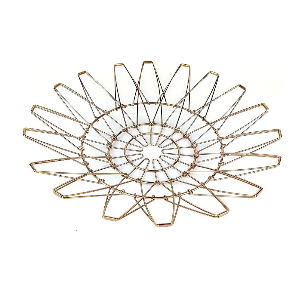 Panier En Acier Inoxydable Multifonctions Pliable Doré 