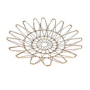 Panier En Acier Inoxydable Multifonctions Pliable Doré 