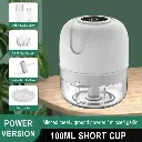 Mini Hachoir Rechargaeble 45W Blanc