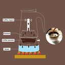 Cafétiere En Acier Inoxydable 4 Tasse Argent