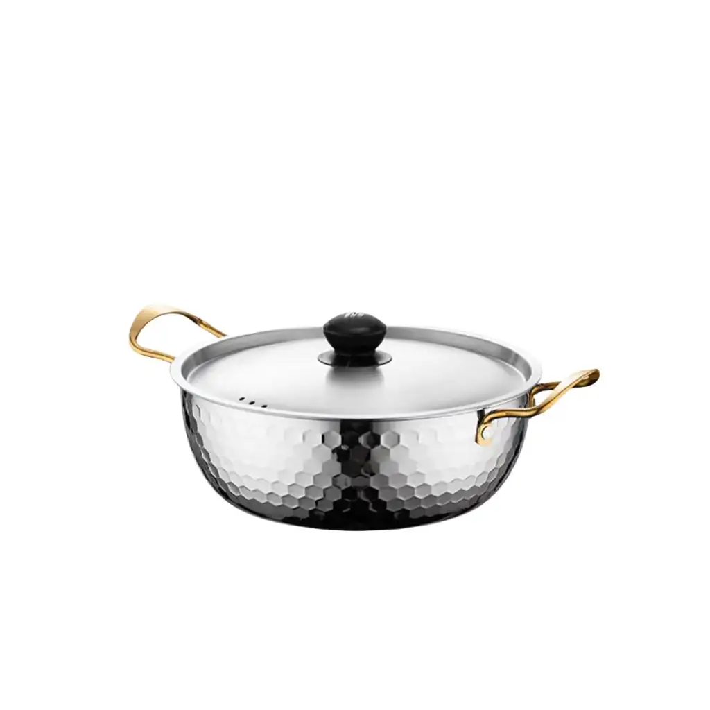 Ensemble de 3 Casseroles en acier inoxydable Argent