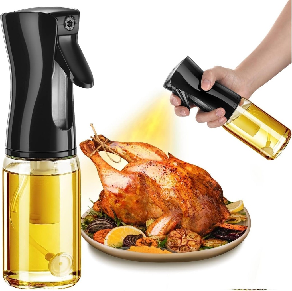 Vaporisateur Huile Et Vinaigre 210 ml Spray En Verre Noir 