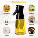 Vaporisateur Huile Et Vinaigre 210 ml Spray En Verre Noir 