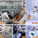 Aspirateur Portable Sans Fil Multifonction Voiture/Maison Gris