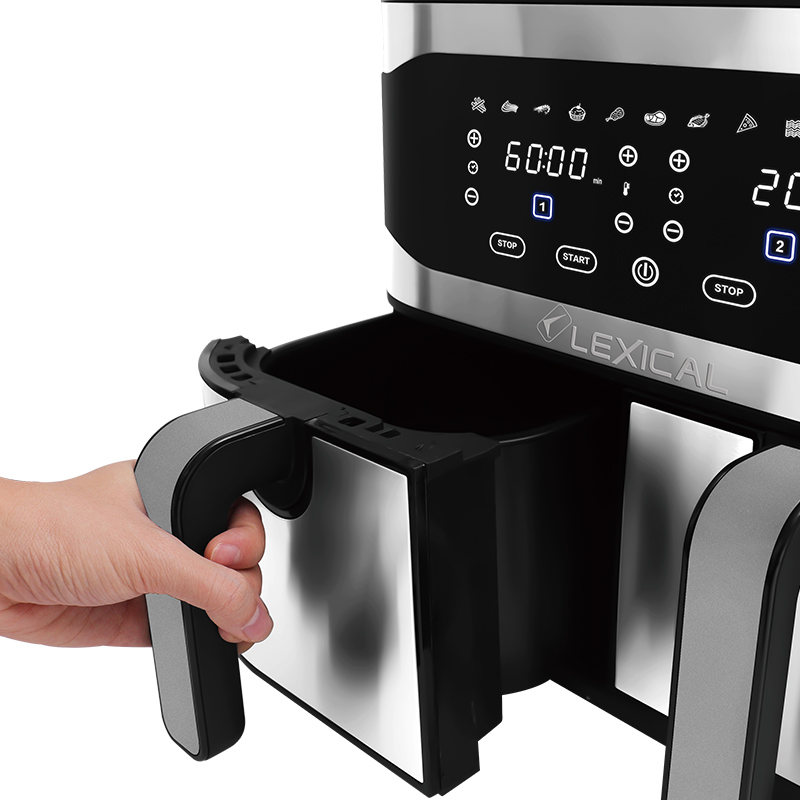 Air Fryer Lexical Avec 2 Panier 2100W 9L 