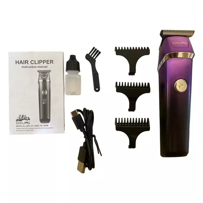 Tondeuse Cheveux Daling Rechargable Professionnel 5W Violet & Noir