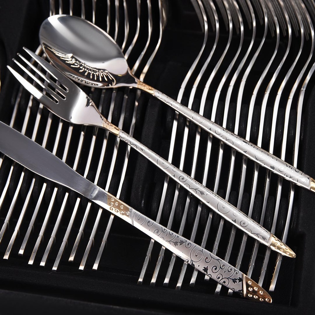 Coffret Ménagère De Cuisine 75 Pièces Golden House - Model 1