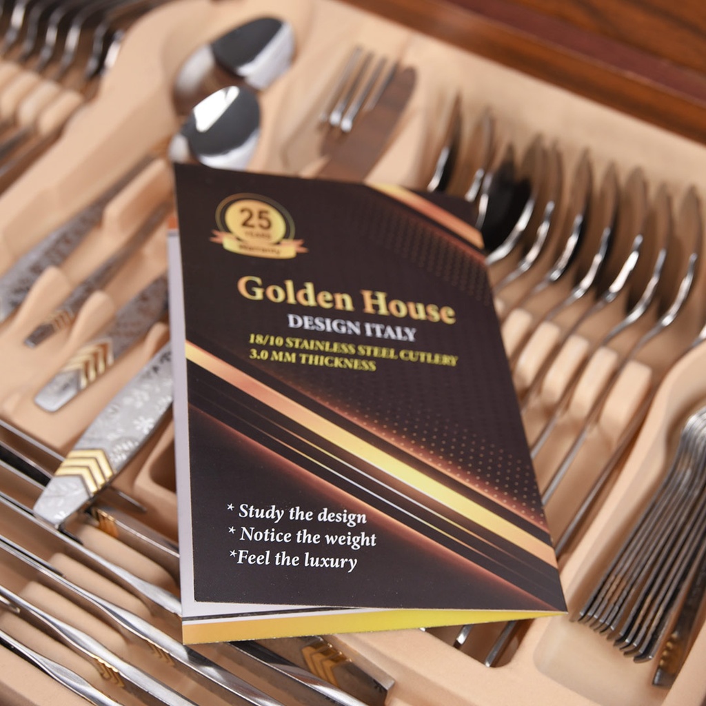 Coffret Ménagère De Cuisine 86 Pièces Golden House - Model 4