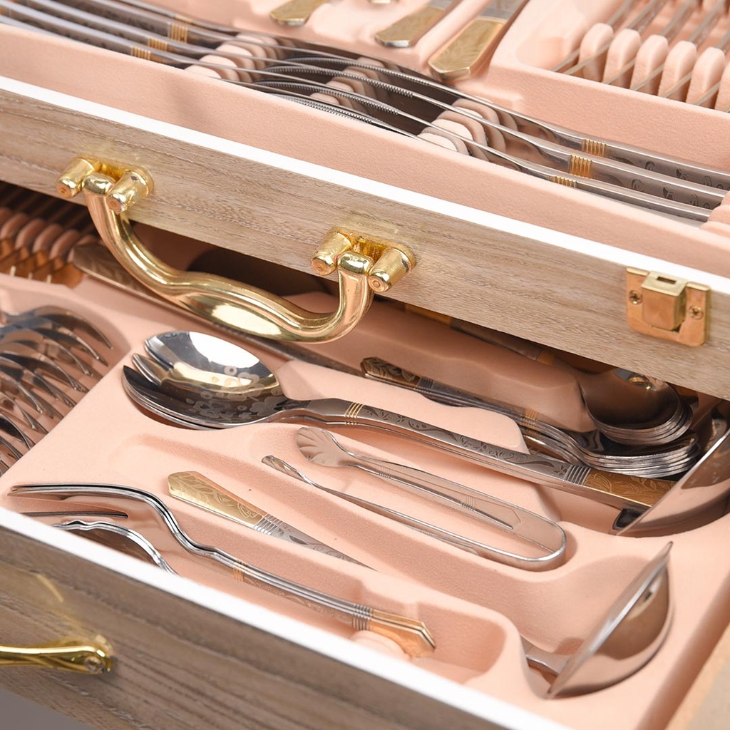 Coffret Ménagère De Cuisine 86 Pièces Golden House - Model 3