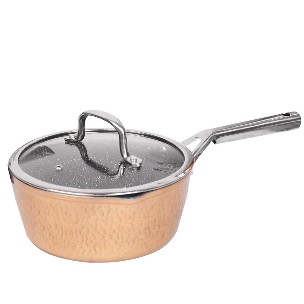 Batterie de Cuisine 20 Pièces Granite Golden House - Effet Cuivre