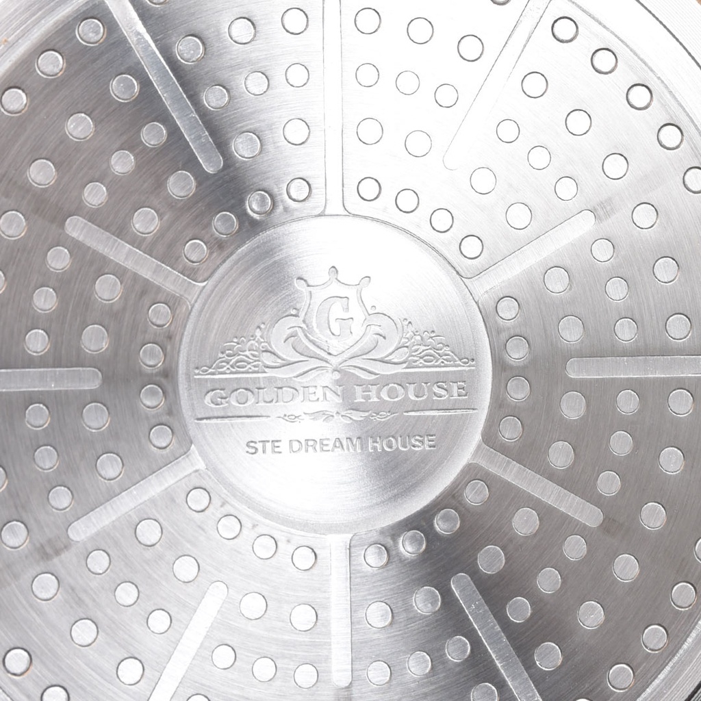 Batterie de Cuisine 20 Pièces Granite Golden House - Effet Cuivre