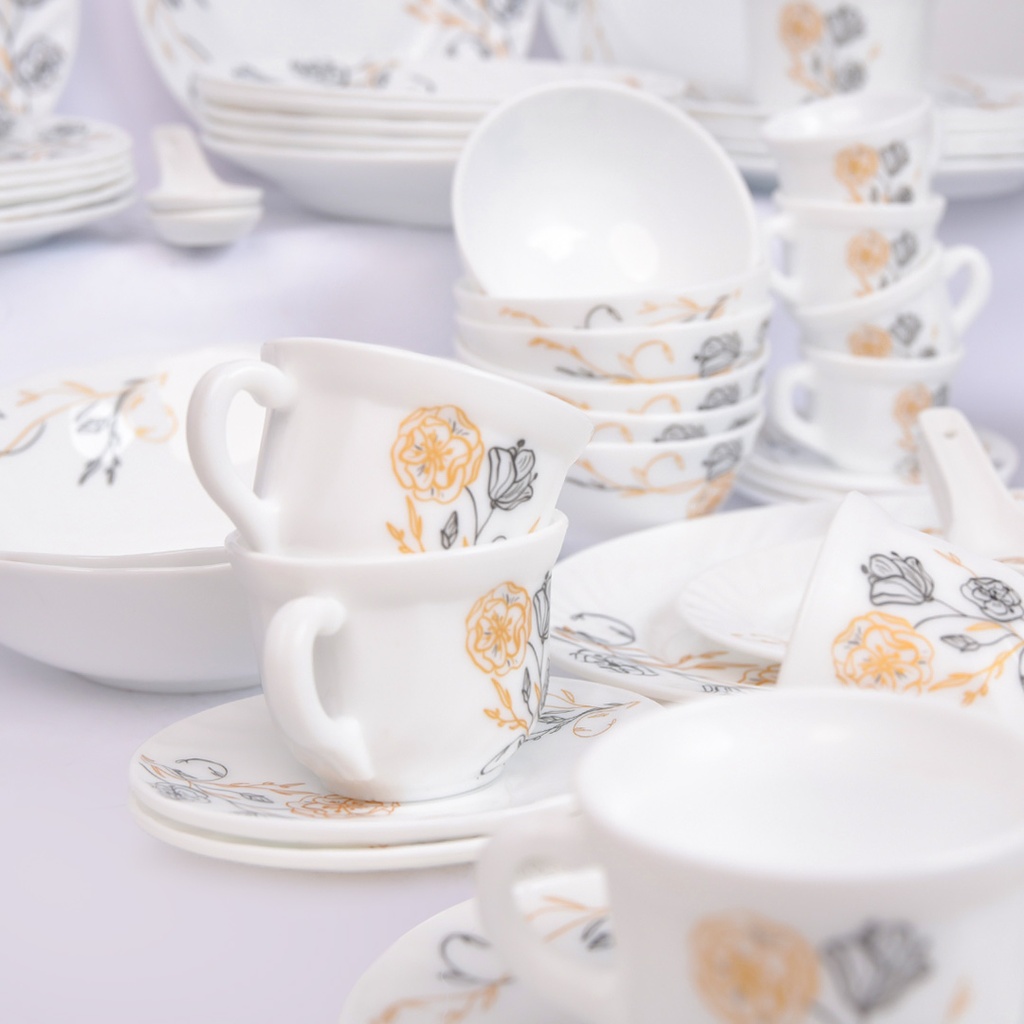 Service a Table en Porcelaine 64 Pièces IRIS Rond  - Model 3