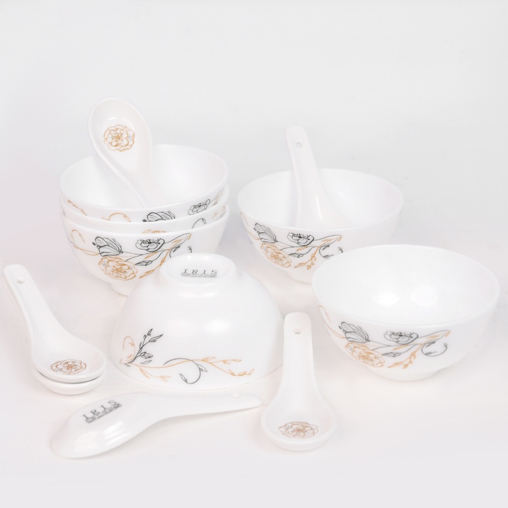 Service a Table en Porcelaine 64 Pièces IRIS Rond  - Model 3