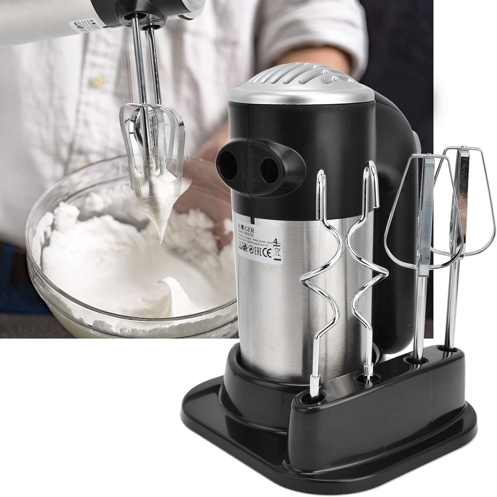 Batteur Mélangeur Electrique Florence Avec Support 300 W Noir